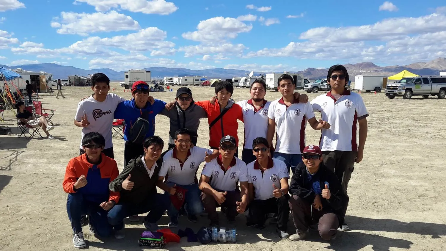 Peruvian student engineering team at the ARLISS satellite competition